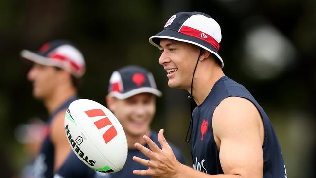 Joey Manu remains sidelined for the Roosters, as he recovers from a facial fracture. Picture: Getty Images.