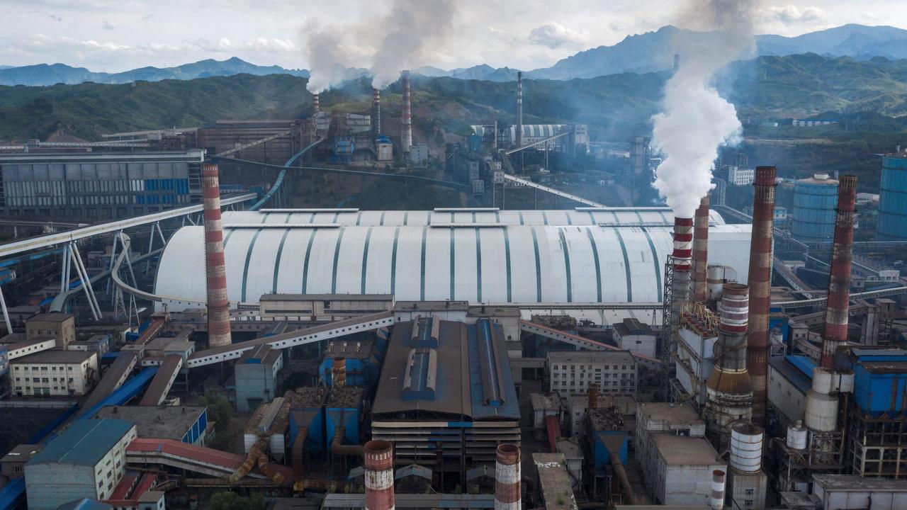 A steel factory in Chengde, China’s northern Hebei province. Picture: AFP