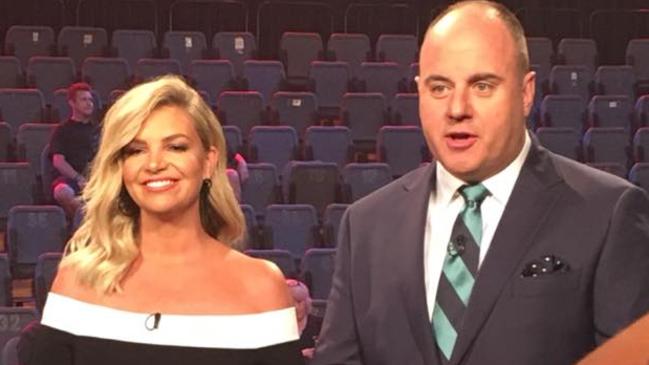 Rebecca Maddern with her previous ‘Footy Show’ co-host Craig Hutchison.