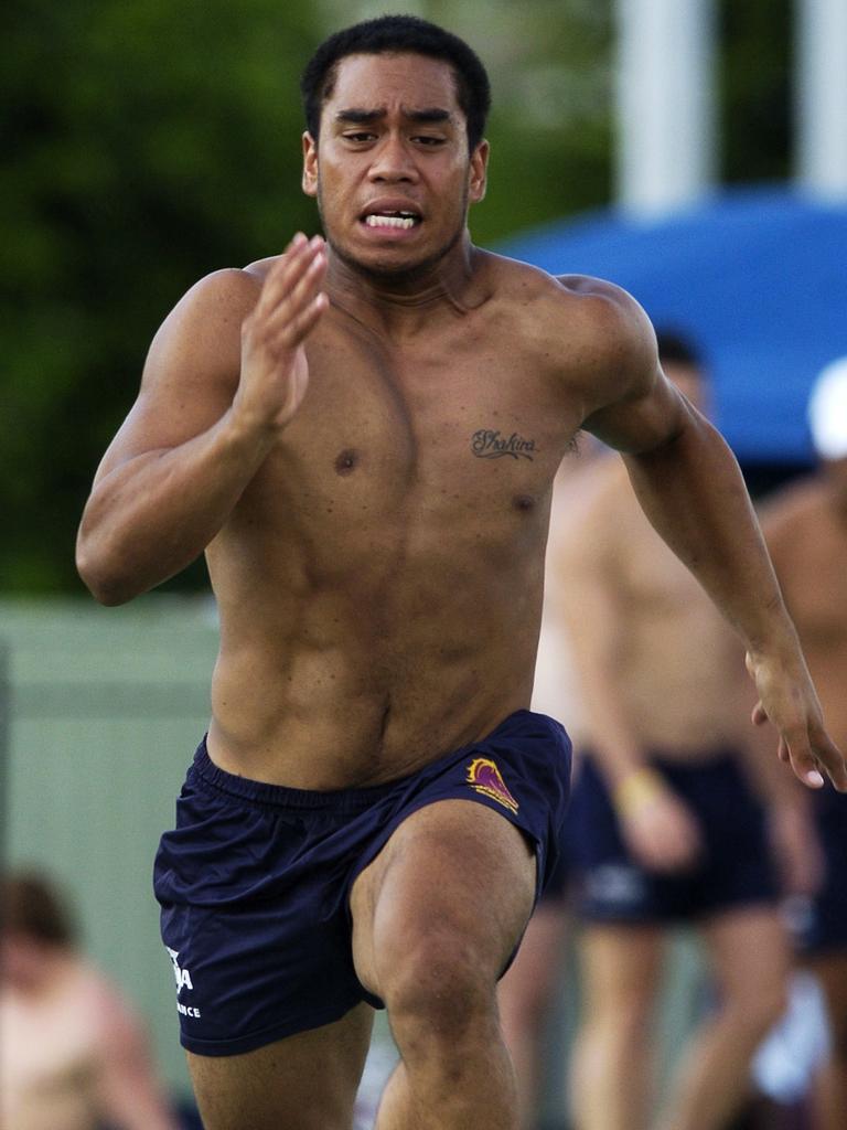 Leon Bott during sprint training in 2006.