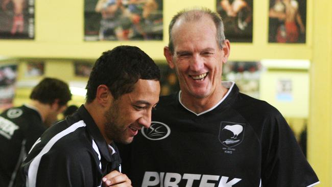 Bennett pictured with Kiwis great Benji Marshall in 2008.