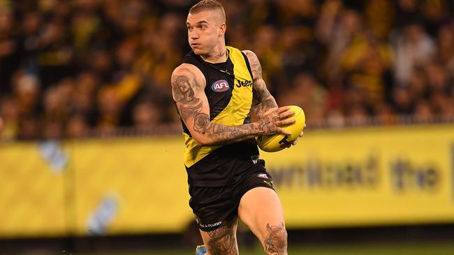 Dustin Martin was outstanding for the Tigers on Friday. Picture: AAP Images