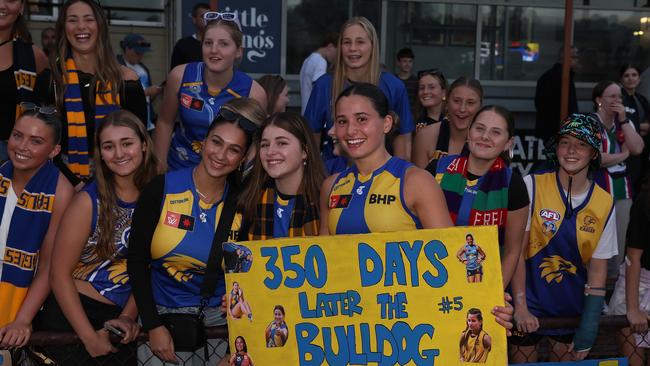 More than 6000 fans flocked to Leederville Oval for a Saturday night clash between West Coast and Fremantle earlier this month – the second-highest attended game this season. Picture: Paul Kane / Getty Images