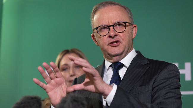 Prime Minister Anthony Albanese announcing a $1bn mental health plan. Picture: Jason Edwards/NewsWire