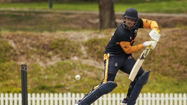 Ryan Gibson on his way to 75 runs against Glenelg in the one-day cup final. Picture: Matt Loxton