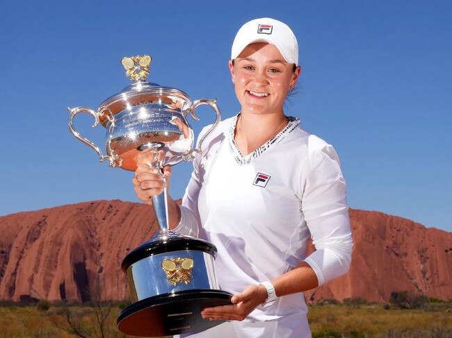 Barty won the Australian Open in January 2022. Picture: Scott Barbour/Tennis Australia