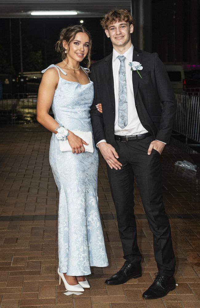 Nikita Wilson partners Max Lomas to the Toowoomba Grammar School formal at Rumours International, Wednesday, November 13, 2024. Picture: Kevin Farmer