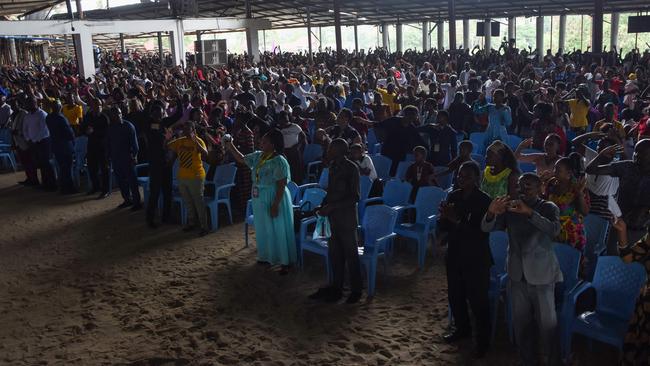 Believers attend Sunday mass without wearing masks and social distancing at Ufunuo na Uzima Church in Dar es Salaam, Tanzania, this month. Picture: AFP