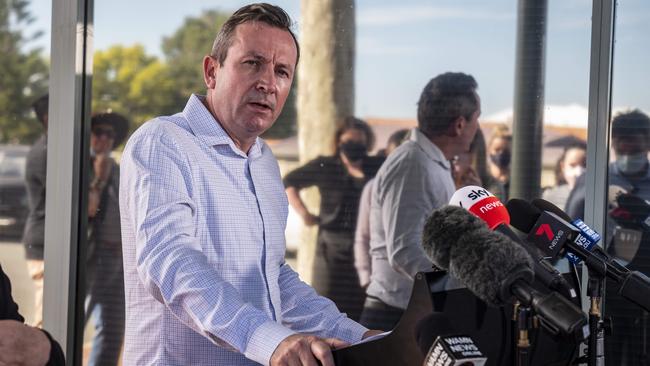 West Australian Premier Mark McGowan has escalated his dispute with the ­commonwealth over quarantine arrangements. Picture: Tony McDonough