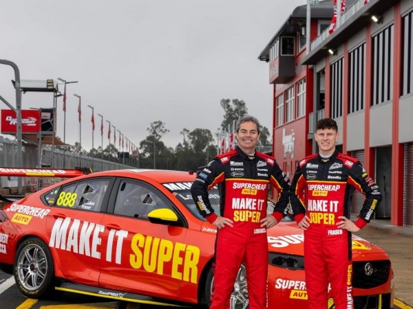 Declan Fraser (right) and Craig Lowndes. Picture: Holden