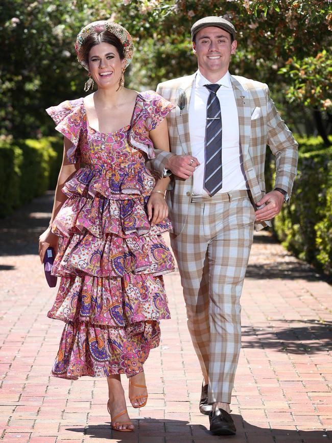 Victorian Fashion on the Field State finalists Peta Bell and Danny Archer. Picture: David Caird