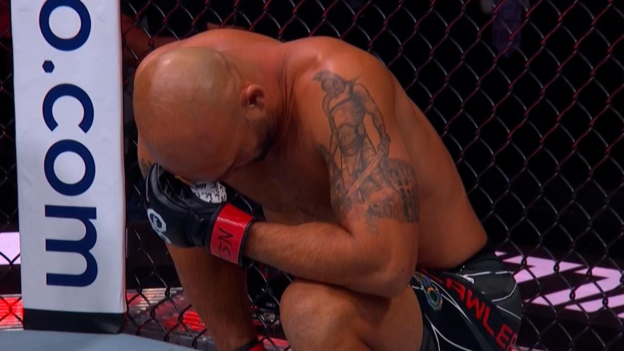 Robbie Lawler was emotional after the win.