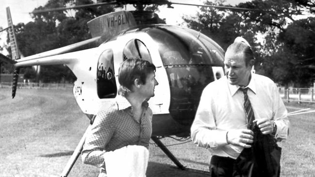 John Cornell with Kerry Packer in 1977