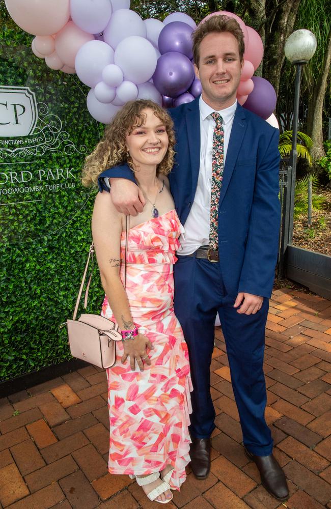 Mitch Murphy and Jessie Holley. Weetwood Raceday at Toowoomba Turf Club. Saturday, September 28, 2024. Picture: Nev Madsen.