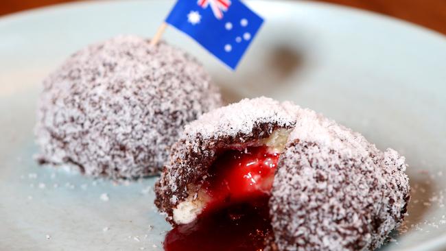 Taste Chu The Phat Restaurant’s latest creation - the Lamington dumpling for Australia Day. Picture: Steve Pohlner