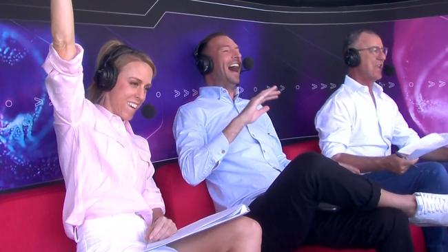 The commentators were loving it. Photo: Fox Sports