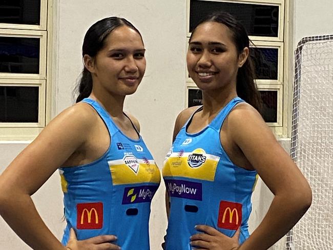 Titans Netball sisters Tyrah and Talitah Faifai