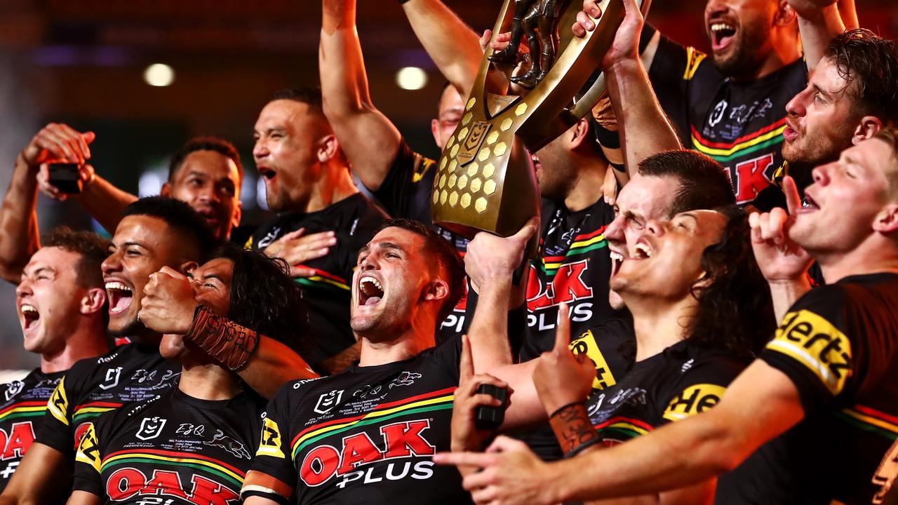 The Panthers had plenty to celebrate after winning the club’s first premiership since 2003 last weekend. Picture: Chris Hyde/Getty Images