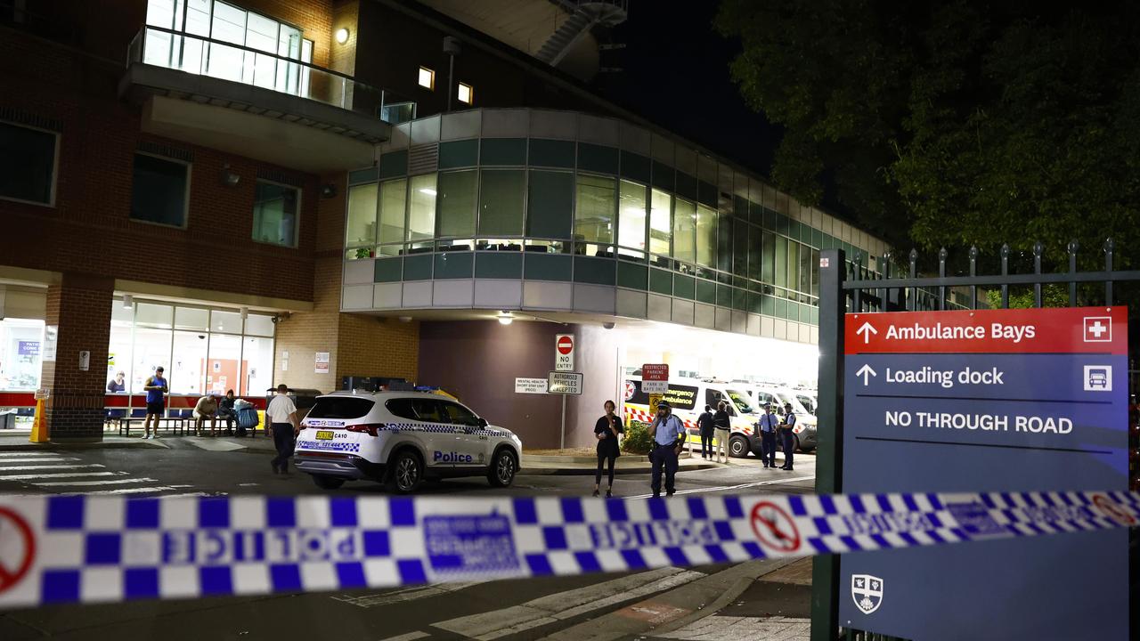 Liverpool Hospital, where the bishop is being treated, went into lockdown following the alleged terror attack. Picture: NCA NewsWire / Jonathan Ng,