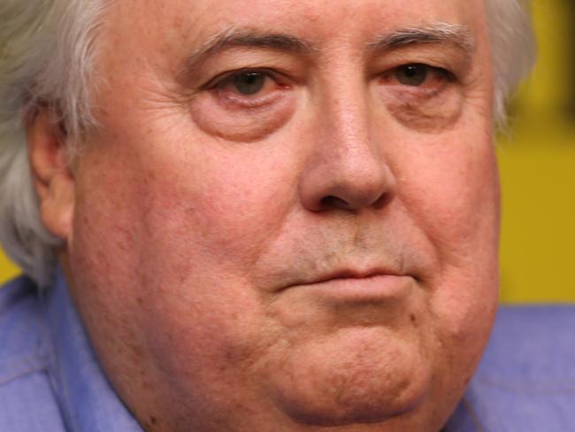 Clive Palmer speaking at a press conference in Brisbane. Pics Tara Croser.