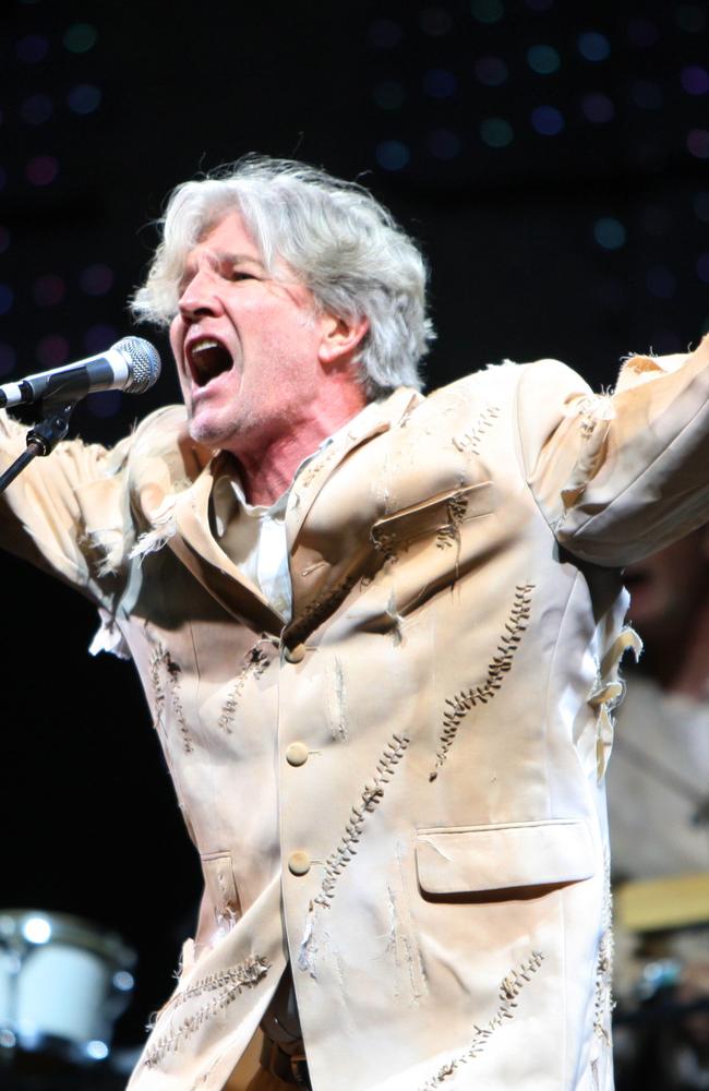 Class act .. Tim Finn at the Split Enz reunion in 2009. He knows how to work a crowd.