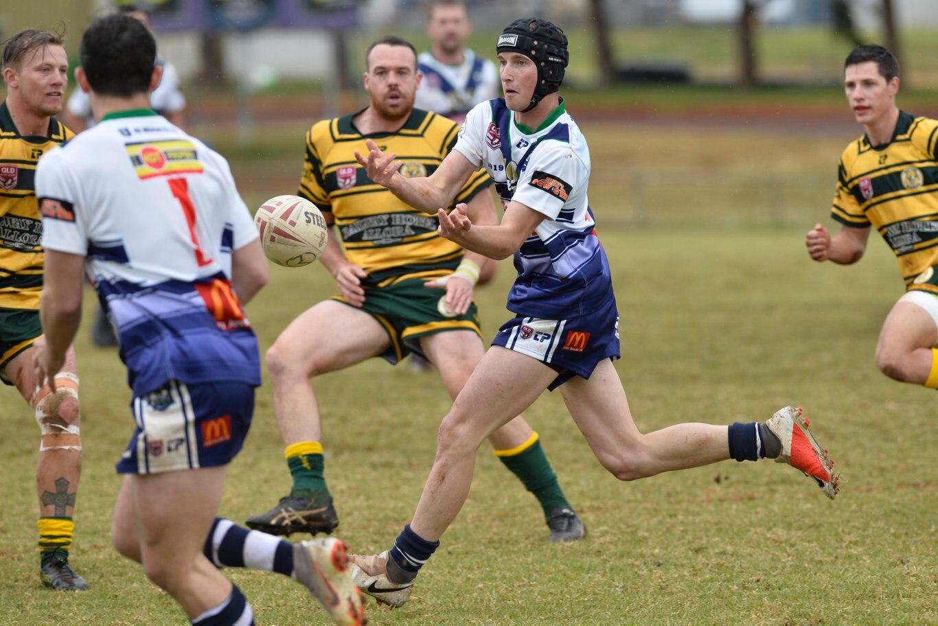 Matthew Edwards for Brothers against Wattles in TRL Premiership round nine rugby league at Glenholme Park, Sunday, June 2, 2019. Picture: Kevin Farmer