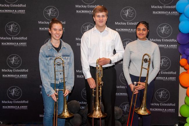 Aimee Brooks, Kobi Sullivan and Nekesha Chohan at Mackay Eisteddfod 2022Picture: Michaela Harlow