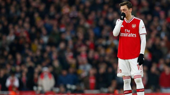 Arsenal midfielder Mesut Ozil is being ignored by China’s TV commentators. Picture: AFP