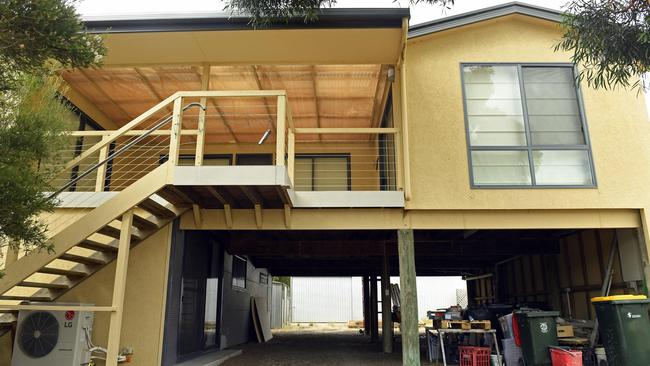 The beach shack on Kangaroo Island, which was listed as the headquarters of security firm Paladin. Picture: Tom Huntley