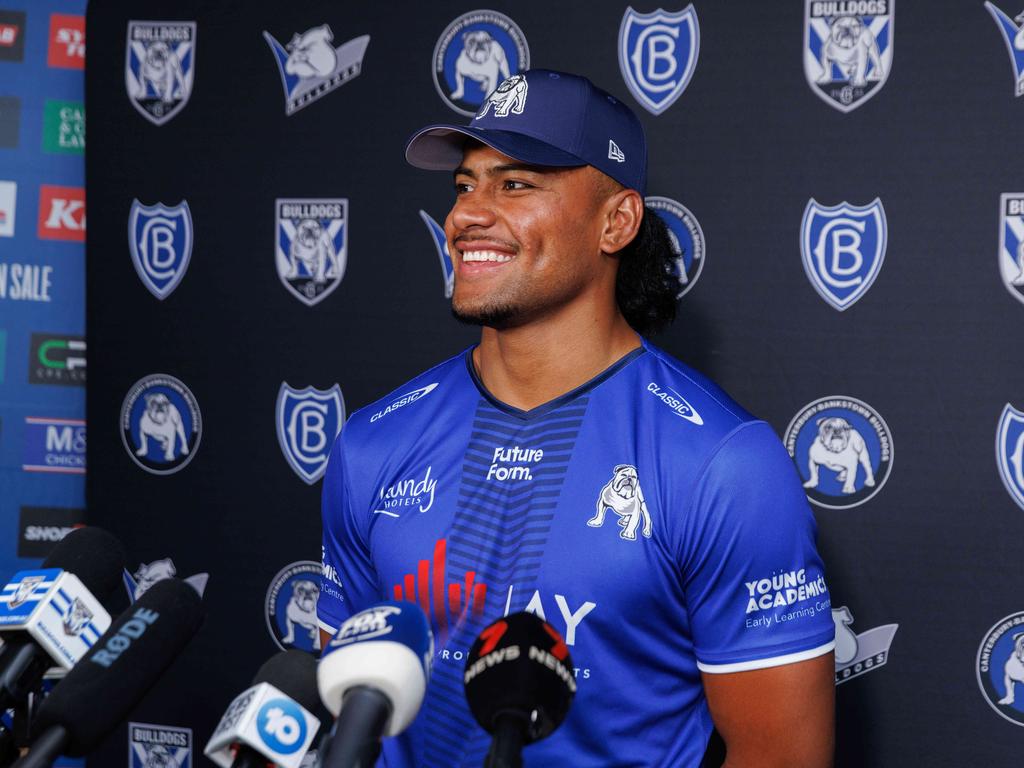 Stephen Crichton can fill centre or fullback for the Bulldogs. Picture: David Swift