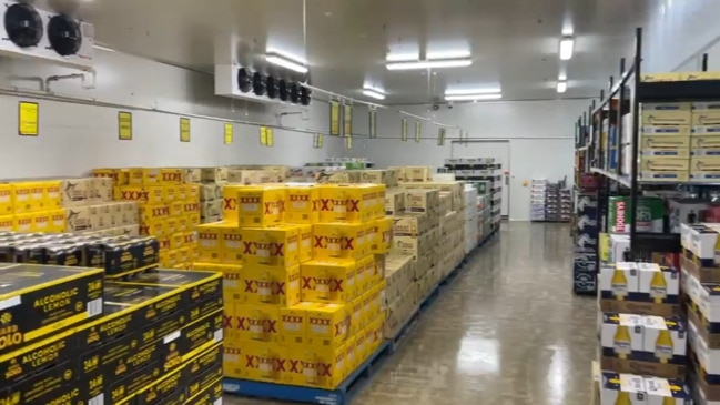 Inside NQ's largest cold room at the Twin City Hotel's Star Liquor warehouse