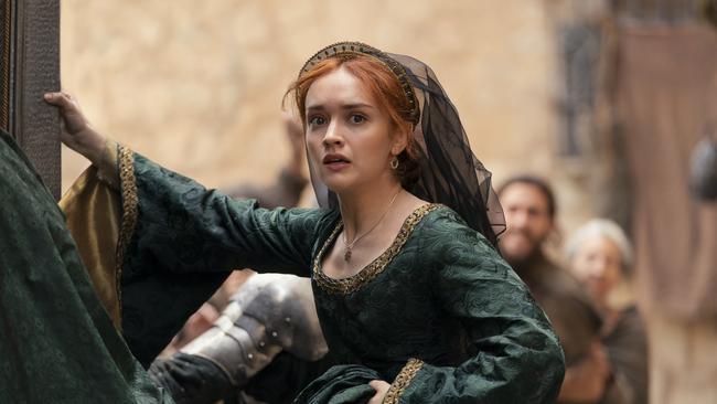 Olivia Cooke plays Queen Alicent Hightower in House of the Dragon. Picture: Binge