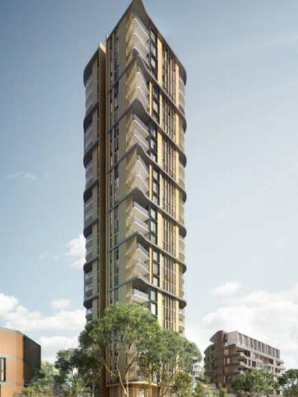 One of the towers approved for the Hill Rd development.