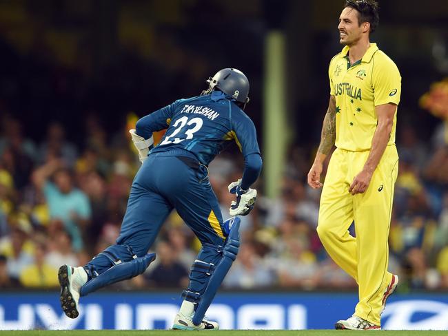 Tillakaratne Dilshan hit Mitchell Johnson for six consecutive fours.