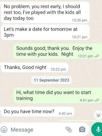 The scammer often talked about his children. Picture: Supplied