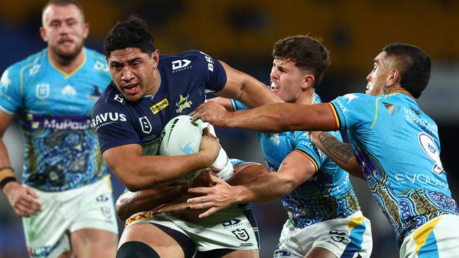 Jason Taumalolo was strong for the Cowboys. Picture: Chris Hyde/Getty Images