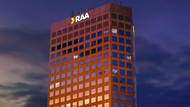 How the new RAA signage will appear on the former Westpac building.