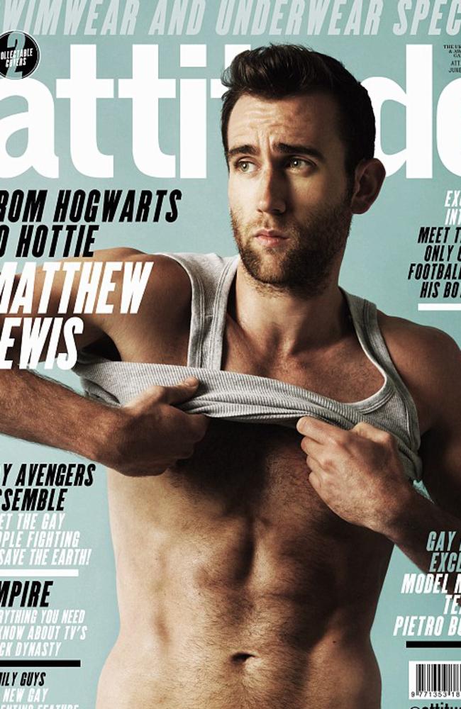 Matthew Lewis, on the cover of the June issue of Attitude magazine. Picture: Attitude magazine