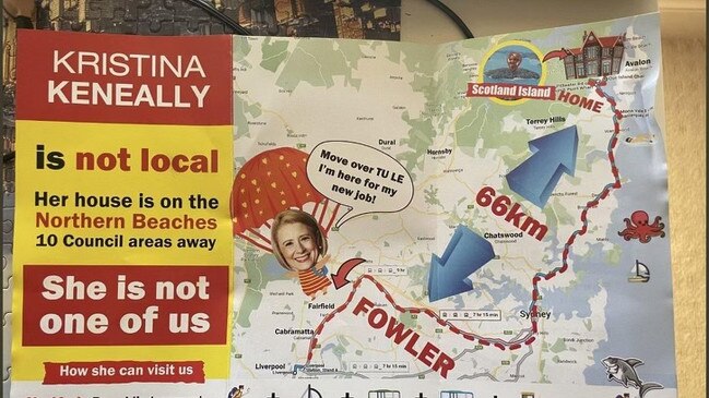 Posters and pamphlets accusing against Ms Keneally circulated the electorate. Picture: Supplied