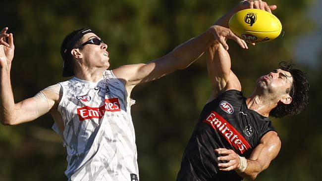 Brodie Grundy (right) is as fit as ever. Picture: Getty Images