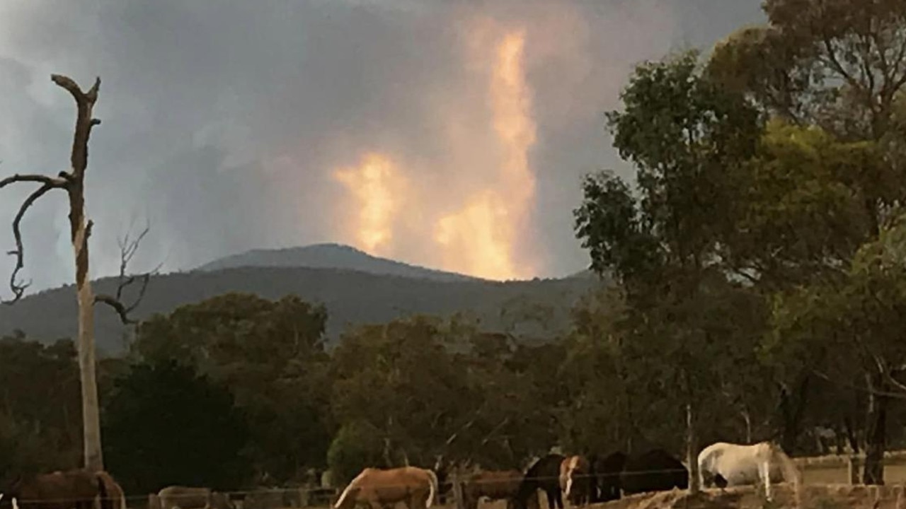 Out of control bushfire at Duffy Rd, Briagolong. Picture: Facebook / Jillian Baade5