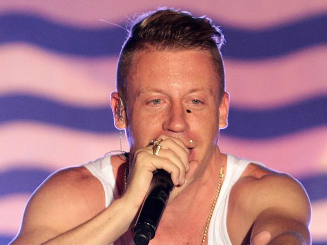 US rapper Macklemore will play his gay anthem "Same Love". Picture: AFP