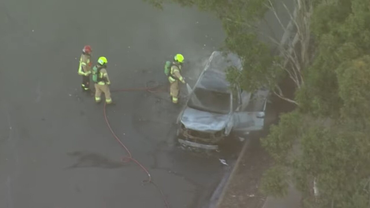 A burnt out car was found in a nearby suburb shortly after the shooting.