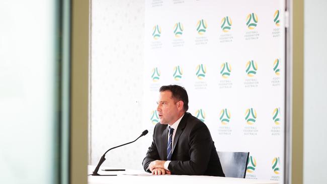 FFA chief executive James Johnson at FFA headquarters in Sydney. Picture: Matt King/Getty Images