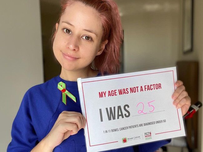 She wants others to know anyone can get bowel cancer. Picture: Supplied