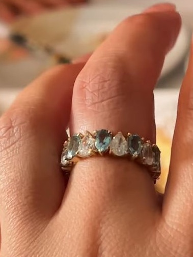 Martha confirmed the gender with a blue ring. Picture: Instagram/Martha Kalifatidis