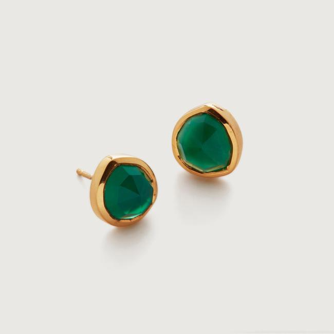 Monica Vinader Siren 18k gold vermeil and green onyx earringsShop now for $255