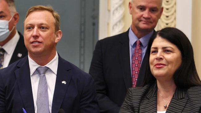 Queensland Premier Steven Miles and State Development and Infrastructure Minister Grace Grace. Picture: NCA NewsWire / Tertius Pickard