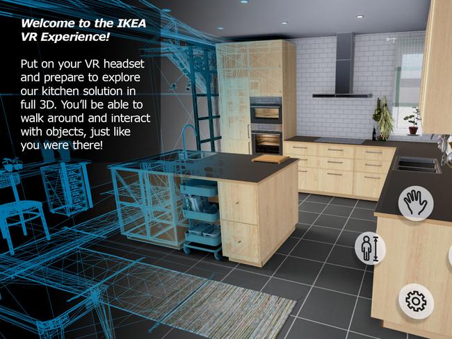 Ikea virtual reality shopping experience with the HTC Vive headset and Valve’s gaming platform Steam.