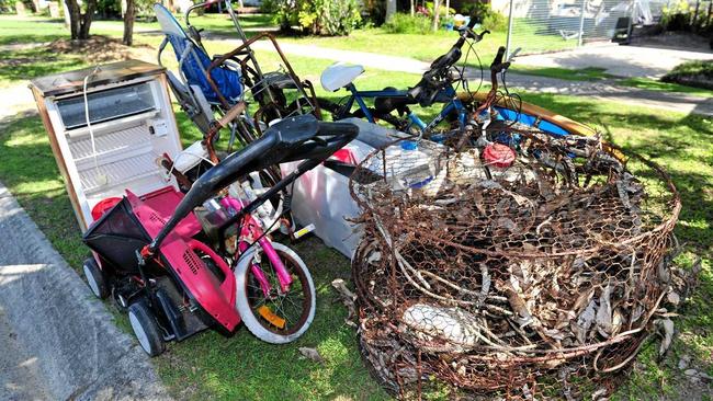 Rubbish on the kerb. Picture: Geoff Potter